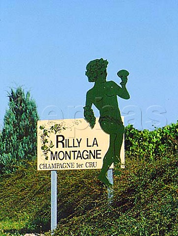 Sign at RillylaMontagne on the Montagne de Reims    Champagne