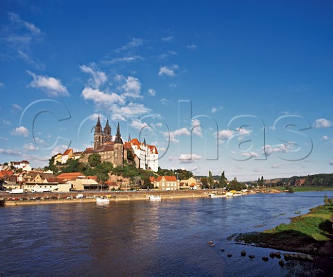 Albrechtsburg castle Meissen Germany  Built overlooking the Elbe river in the late 15th century and containing the gothic Dom The Doms spires were added early this century