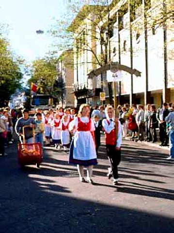 Wine festival parade at Neustadtander   Weinstrasse Pfalz