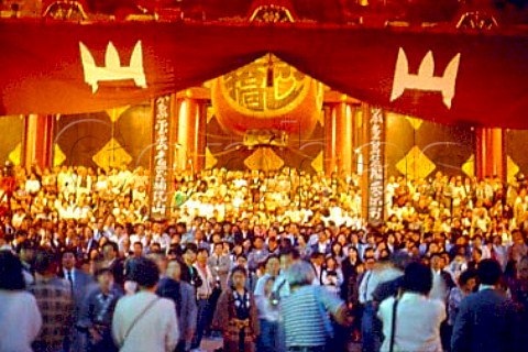 Tokyo Japan Crowds at Asakusa Kanon   temple during Sanja Matsuri festival