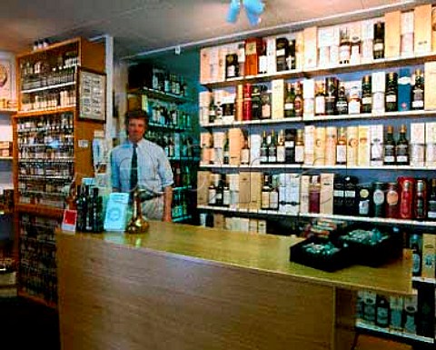 Richard Joynson proprietor of Loch Fyne Whiskies in Inveraray with over 400 types of Scotch whisky on display