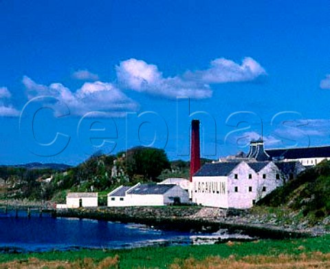 Lagavulin Distillery situated on Lagavulin Bay on   the south coast of the Isle of Islay Scotland