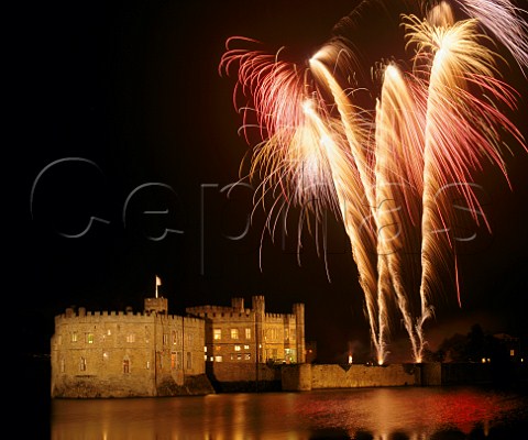 November 5th fireworks at Leeds Castle   near Maidstone Kent England
