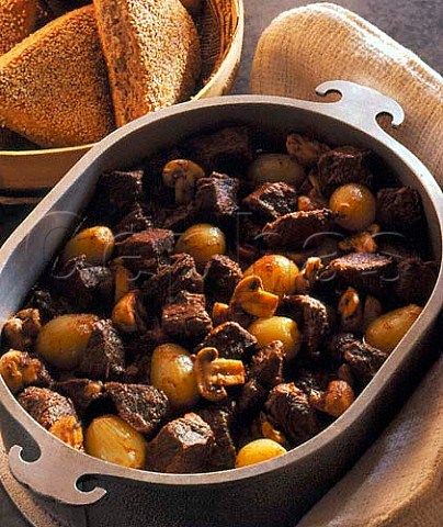 Greek beef stew with sesame pitta bread Stifado