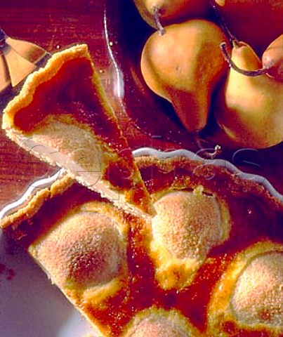 Pear frangipane tart
