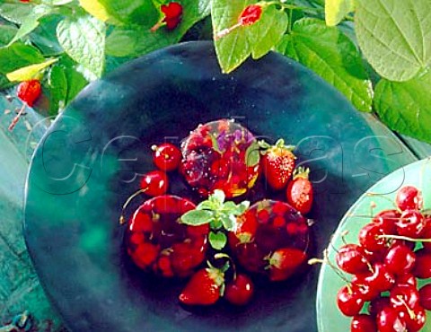 Summer fruits in aspic