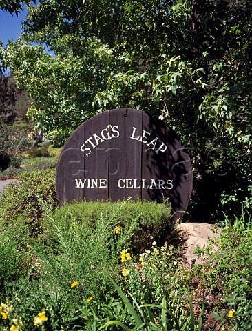 Sign for Stags Leap Wine Cellars Yountville Napa  Valley California Stags Leap AVA