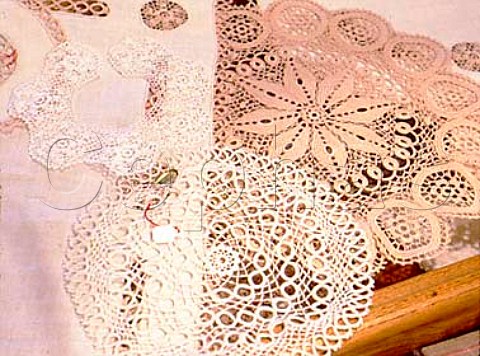 Lace on sale in a local Atelier Locronon  Brittany France