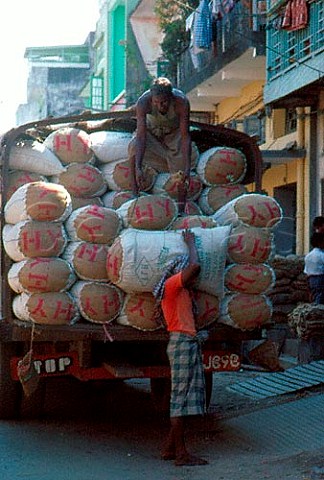 Rice from Thailand arriving in Rangoon   Burma
