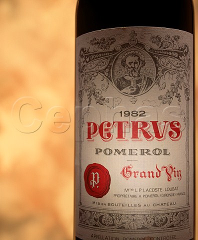 Bottle of Chteau Ptrus 1982 Pomerol France