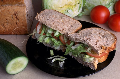 Sandwich made with granary bread