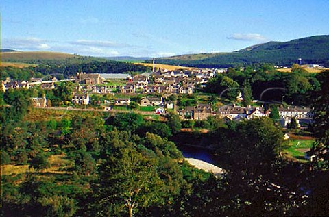 Village of Craigellachie in the heart of   the Speyside whisky country Banffshire   Scotland