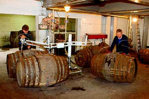 Filling casks at the Macallan   Distillery Craigellachie Banffshire