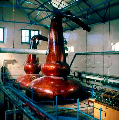Copper stills at Glenfarclas Distillery   Ballindalloch Banffshire
