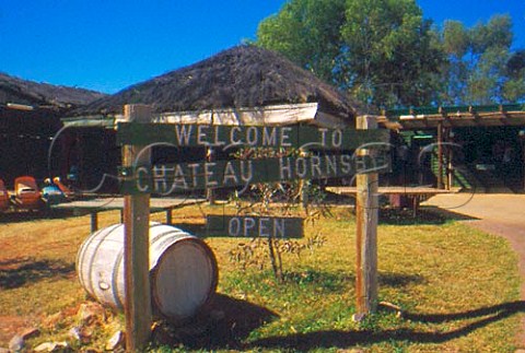 Sign of Chateau Hornsby at Alice   Springs Northern Territory Australia