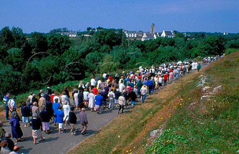 Pardon at StTugen A pardon is a   religious gathering held on the local   saints day  Near Audierne Finistere   France  Brittany