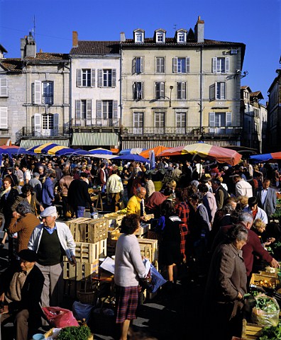 Perigueux market day Dordogne France