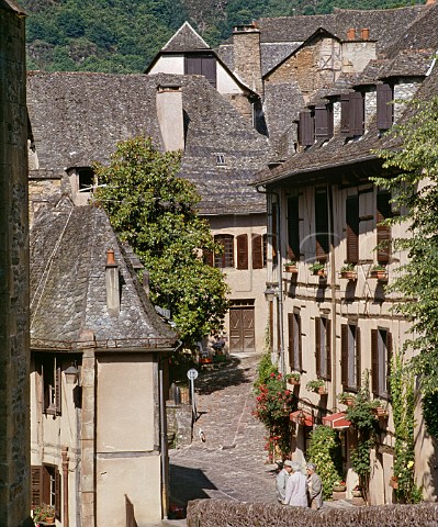 The ancient town of Conques on the pilgrim route  from Le Puy to Santiago de Compostela    Aude France  LanguedocRoussillon