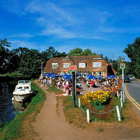 The Anchor Public House on the River Wey at   Pyrford Surrey