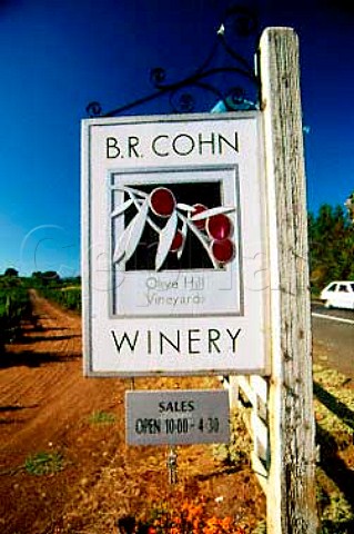 Sign for BRCohn Winery Glen Ellen   Sonoma Co California  Sonoma Valley