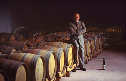 Livio Felluga in his barrel cellar   Brazzano Friuli Italy DOC Collio