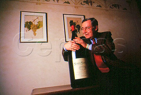 Dario Boscaini of Paolo Bocaini  Figli   with a Salmanazar bottle of wine   Valgatara Veneto Italy   Valpolicella et al