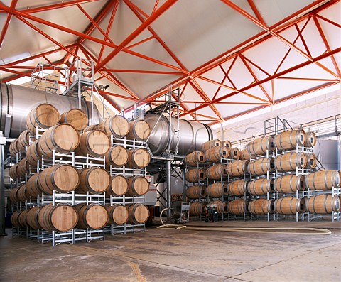 Rymill Wines  barrel room and rotary fermenters   Coonawarra South Australia