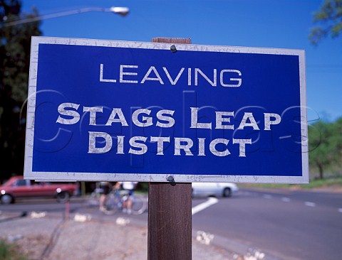Stags Leap AVA sign Napa Valley California