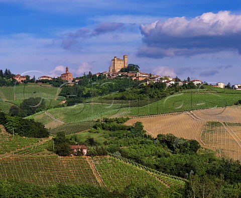 Serralunga dAlba and its vineyards Piemonte Italy  Barolo