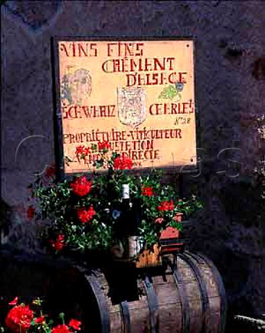 Sign for cellars of Charles Schwarz Blienschwiller   BasRhin France Alsace
