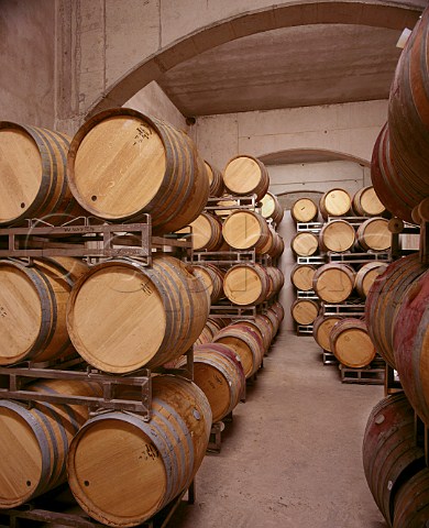 New oak barriques in cellar of Pojer  Sandri    Faedo Trentino Italy