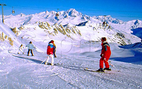 Skiing at Les Arcs Savoie France  RhneAlps