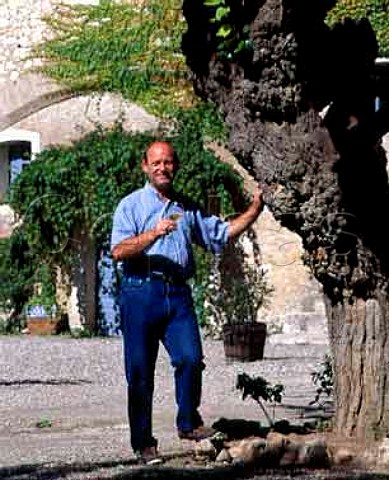 Jacques de SaintExupry in the courtyard of Chteau   PechCeleyran SallesdAude Aude France Coteaux   du Languedoc la Clape