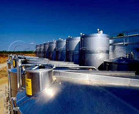 Refrigerated stainless steel tanks at   Domaines Virginie Bziers Hrault France      Vin de Pays dOc