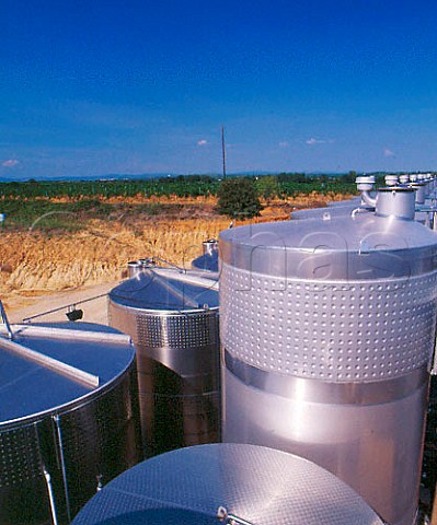 Refrigerated stainless steel tanks at   Domaines Virginie Bziers Hrault France      Vin de Pays dOc