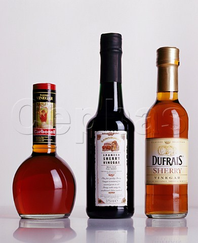 Bottles of Sherry vinegar