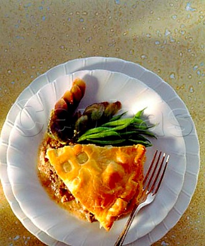 South Africa Chicken pie with green beans and  waterblommetjies