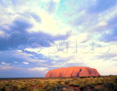Ayers Rock Uluru at sunset  Northern Territory Australia