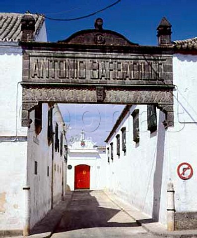 Entrance to one of the many bodegas of   Antonio Barbadillo in Sanlcar de Barrameda   Andalucia Spain   Manzanilla  Sherry