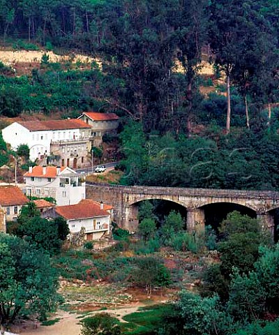 Bridge over the Dao river at Sao Gemil   south of Viseu Portugal  Dao