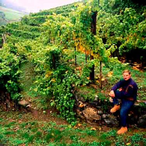 Josef Hgl in his vineyards at Viesling   near Spitz Austria   Wachau