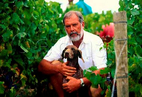 Peter Finlayson in Pinot Noir vineyard   of Bouchard Finlayson Hermanus South   Africa Overberg
