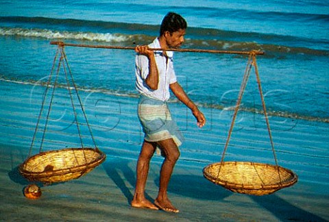 Fish seller Beruwala Sri Lanka