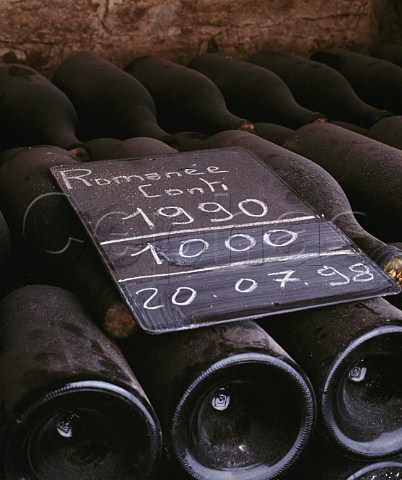 RomaneConti 1990 in the bottle ageing cellar at   Domaine de la RomaneConti   VosneRomane Cte dOr France