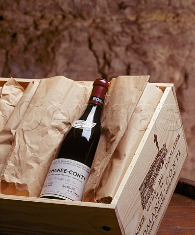 Mixed case of Domaine de la RomaneConti wines in the cellar at VosneRomane Cte dOr France    Cte de Nuits Grand Cru