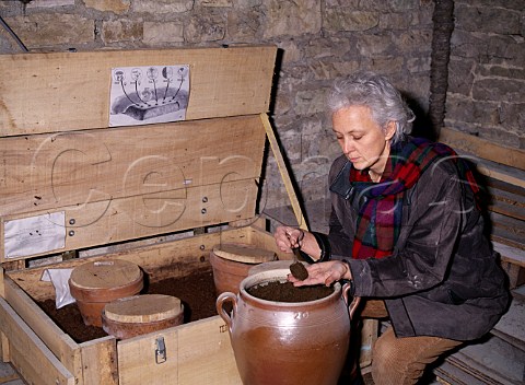 AnneClaude Leflaive died 2015 with her supply of biodynamic compost made from from cow dung Mixed with water in a dynamiseur it is used in minute quantities  only 140 grams being required for a hectare of vineyard  Domaine Leflaive PulignyMontrachet Cte dOr France