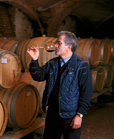Elio Altare in his barrel cellar La Morra   Piemonte Italy   Barolo