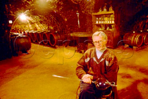 Andrs Bacso manager in the cellars of   Oremus at Tolcsva Hungary
