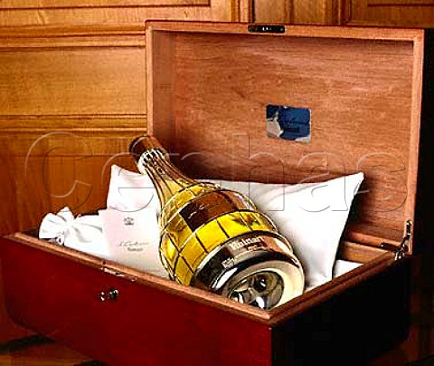 Magnum of LExclusive the nonvintage prestige cuve of Champagne Ruinart in its presentation case Reims Marne France
