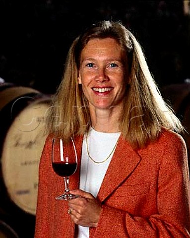 Vronique Drouhin  daughter of Robert Drouhin and   winemaker of Domaine Drouhin the companys Oregon   property  in their cellars at Beaune Cte dOr   France
